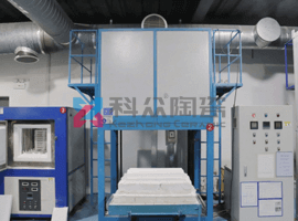 黃色精密陶瓷漏斗零件燒結爐